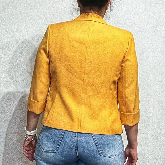 Kasper Tangerine Open Front Blazer Sz 6 - Picture 10 of 12